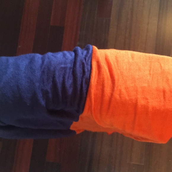 Orange and blue infinity scarf - Picture 2 of 3